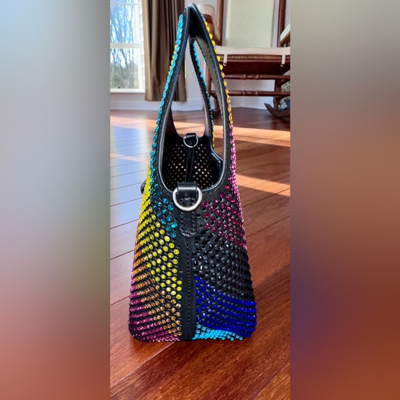 Kurt Geiger Chelsea 🌈 Crystal Hobo Purse & Detachable Chain Crossbody Strap. NWT - Picture 10 of 11